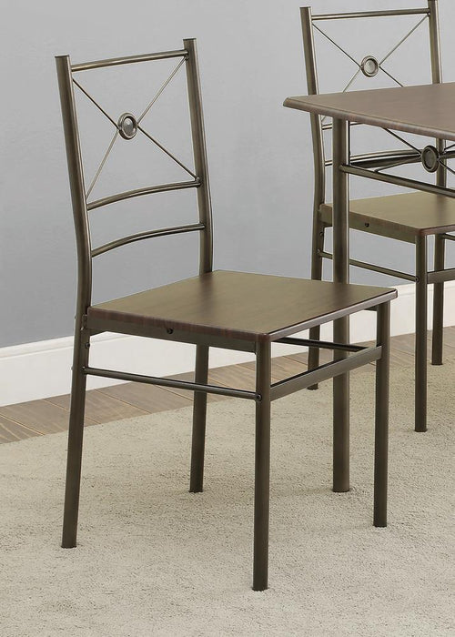 Anna 5-piece Rectangular Dining Set Dark Bronze - Casa Morelos / Coahuila Furniture (Oklahoma City, OK)