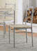 Anna Fontana 5-piece Rectangular Dining Set Brushed Silver - Casa Morelos / Coahuila Furniture (Oklahoma City, OK)