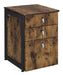 Estrella 3-drawer File Cabinet Antique Nutmeg and Gunmetal - Casa Morelos / Coahuila Furniture (Oklahoma City, OK)