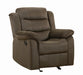 Rodman Upholstered Glider Recliner Chocolate - Casa Morelos / Coahuila Furniture (Oklahoma City, OK)