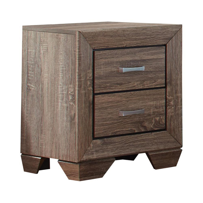 Kauffman 2-drawer Nightstand Washed Taupe - Casa Morelos / Coahuila Furniture (Oklahoma City, OK)