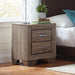 Kauffman 2-drawer Nightstand Washed Taupe - Casa Morelos / Coahuila Furniture (Oklahoma City, OK)