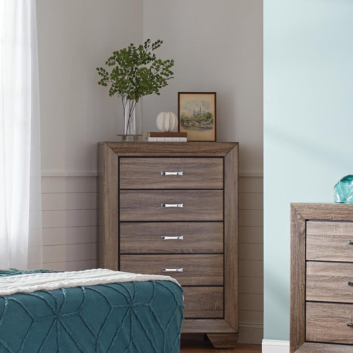 Kauffman 5-drawer Chest Washed Taupe - Casa Morelos / Coahuila Furniture (Oklahoma City, OK)