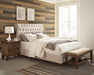 Devon Tufted Upholstered California King, Eastren King, & Queen Bed Beige - Casa Morelos / Coahuila Furniture (Oklahoma City, OK)
