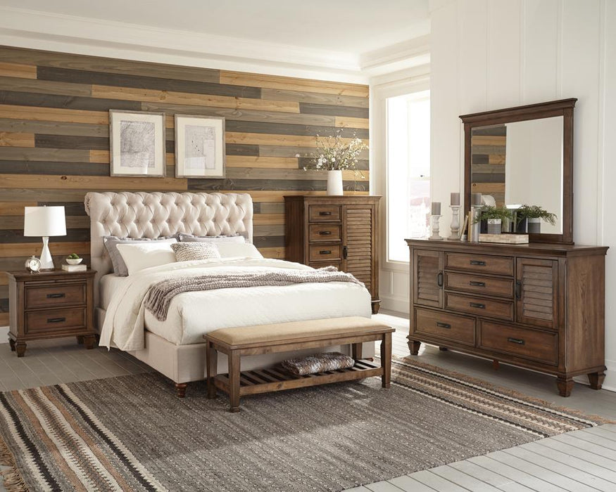 Devon Tufted Upholstered California King, Eastren King, & Queen Bed Beige - Casa Morelos / Coahuila Furniture (Oklahoma City, OK)