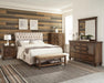 Devon Tufted Upholstered California King, Eastren King, & Queen Bed Beige - Casa Morelos / Coahuila Furniture (Oklahoma City, OK)