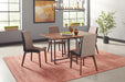Redbridge Upholstered Side Chairs Grey and Natural Walnut (Set of 2) - Casa Morelos / Coahuila Furniture (Oklahoma City, OK)