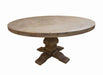 Florence Round Pedestal Dining Table Rustic Smoke - Casa Morelos / Coahuila Furniture (Oklahoma City, OK)