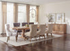 Florence Double Pedestal Dining Table Rustic Smoke - Casa Morelos / Coahuila Furniture (Oklahoma City, OK)