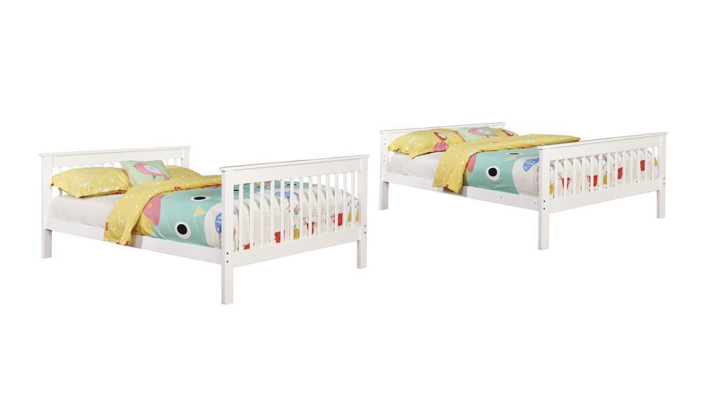 Chapman Full Over Full & Twin Over Full Bunk Bed Black & White - Casa Morelos / Coahuila Furniture (Oklahoma City, OK)