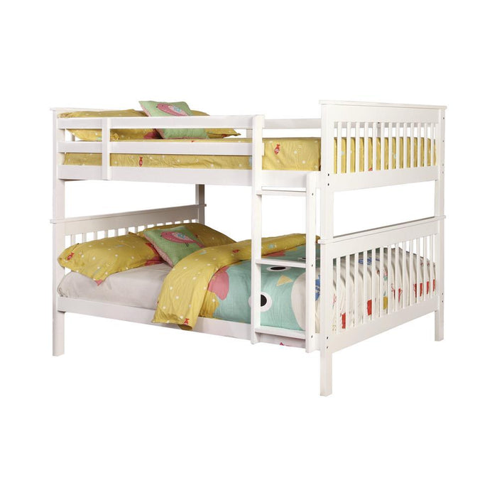 Chapman Full Over Full & Twin Over Full Bunk Bed Black & White - Casa Morelos / Coahuila Furniture (Oklahoma City, OK)