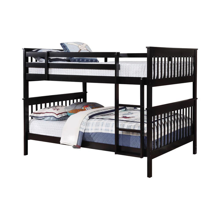 Chapman Full Over Full & Twin Over Full Bunk Bed Black & White - Casa Morelos / Coahuila Furniture (Oklahoma City, OK)