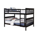 Chapman Full Over Full & Twin Over Full Bunk Bed Black & White - Casa Morelos / Coahuila Furniture (Oklahoma City, OK)