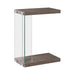 Colby Accent Table Weathered Grey and Clear - Casa Morelos / Coahuila Furniture (Oklahoma City, OK)