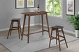 Finnick Tapered Legs Bar Stools Dark Grey and Walnut (Set of 2) - Casa Morelos / Coahuila Furniture (Oklahoma City, OK)