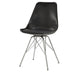 Juniper Armless Dining Chairs Black and Chrome (Set of 2) - Casa Morelos / Coahuila Furniture (Oklahoma City, OK)