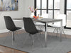 Juniper Armless Dining Chairs White and Chrome (Set of 2) - Casa Morelos / Coahuila Furniture (Oklahoma City, OK)