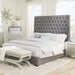 Camille Tall Tufted California King, E.King & Queen Bed Grey - Casa Morelos / Coahuila Furniture (Oklahoma City, OK)