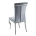 Betty Upholstered Side Chairs Grey and Chrome (Set of 4) - Casa Morelos / Coahuila Furniture (Oklahoma City, OK)