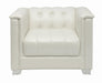 Chaviano Tufted Upholstered Chair Pearl White - Casa Morelos / Coahuila Furniture (Oklahoma City, OK)