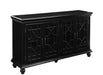 Kovu 4-door Accent Cabinet Black - Casa Morelos / Coahuila Furniture (Oklahoma City, OK)