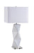 Camie Geometric Ceramic Base Table Lamp White - Casa Morelos / Coahuila Furniture (Oklahoma City, OK)
