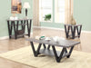 Stevens V-shaped End Table Black and Antique Grey - Casa Morelos / Coahuila Furniture (Oklahoma City, OK)