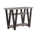 Stevens V-shaped Sofa Table Black and Antique Grey - Casa Morelos / Coahuila Furniture (Oklahoma City, OK)
