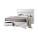 Miranda California King. E.King, & Queen 2-drawer Storage Bed Black & White - Casa Morelos / Coahuila Furniture (Oklahoma City, OK)