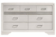 Miranda 7-drawer Dresser White and Rhinestone - Casa Morelos / Coahuila Furniture (Oklahoma City, OK)