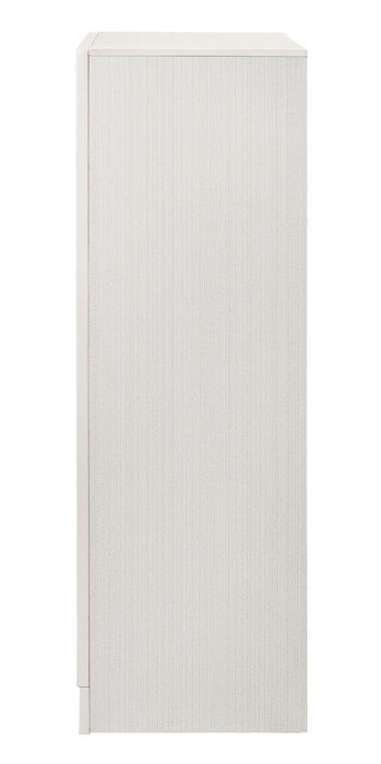 Miranda 5-drawer Chest White and Rhinestone - Casa Morelos / Coahuila Furniture (Oklahoma City, OK)