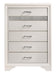 Miranda 5-drawer Chest White and Rhinestone - Casa Morelos / Coahuila Furniture (Oklahoma City, OK)