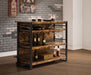 Renaldi Bar Unit with Stemware Rack Antique Nutmeg - Casa Morelos / Coahuila Furniture (Oklahoma City, OK)