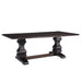 Parkins Double Pedestals Dining Table Rustic Espresso - Casa Morelos / Coahuila Furniture (Oklahoma City, OK)