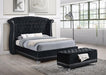 Barzini California King, E.King, & Queen Tufted Upholstered Bed Black - Casa Morelos / Coahuila Furniture (Oklahoma City, OK)