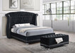 Barzini California King, E.King, & Queen Tufted Upholstered Bed Black - Casa Morelos / Coahuila Furniture (Oklahoma City, OK)