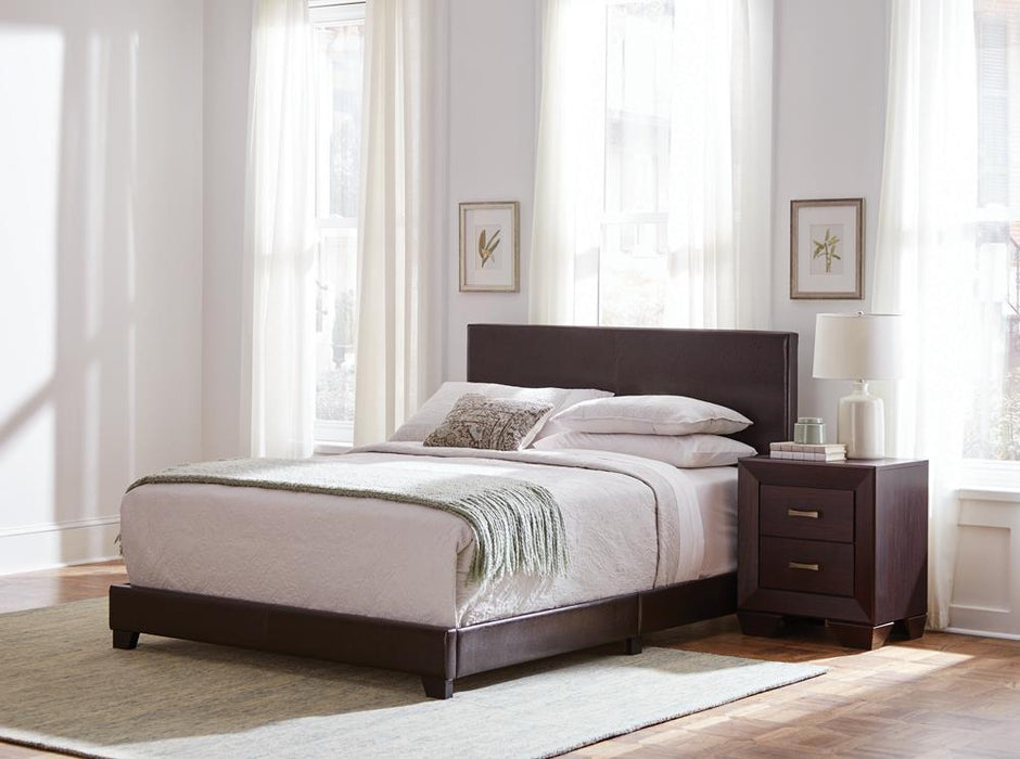 Dorian Upholstered California King, E.King, & Queen Bed Black, Brown, & Grey - Casa Morelos / Coahuila Furniture (Oklahoma City, OK)