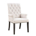 Alana Upholstered Arm Chair Beige and Smokey Black - Casa Morelos / Coahuila Furniture (Oklahoma City, OK)