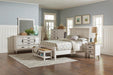 Franco Eastern King & Queen Panel Bed Antique White & Oak - Casa Morelos / Coahuila Furniture (Oklahoma City, OK)