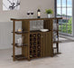 Evelio Bar Unit with Wine Bottle Storage Walnut - Casa Morelos / Coahuila Furniture (Oklahoma City, OK)