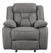 Higgins Overstuffed Upholstered Glider Recliner Grey - Casa Morelos / Coahuila Furniture (Oklahoma City, OK)