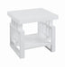 Schmitt Rectangular End Table High Glossy White - Casa Morelos / Coahuila Furniture (Oklahoma City, OK)