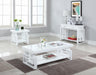 Schmitt Rectangular Coffee Table High Glossy White - Casa Morelos / Coahuila Furniture (Oklahoma City, OK)
