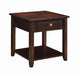 Bradford Square 1-shelf End Table Walnut - Casa Morelos / Coahuila Furniture (Oklahoma City, OK)