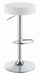 Ramses Adjustable Backless Bar Stool Chrome and White - Casa Morelos / Coahuila Furniture (Oklahoma City, OK)