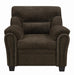 Clementine Upholstered Chair with Nailhead Trim Brown - Casa Morelos / Coahuila Furniture (Oklahoma City, OK)