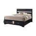 Miranda California King. E.King, & Queen 2-drawer Storage Bed Black & White - Casa Morelos / Coahuila Furniture (Oklahoma City, OK)