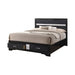 Miranda California King. E.King, & Queen 2-drawer Storage Bed Black & White - Casa Morelos / Coahuila Furniture (Oklahoma City, OK)