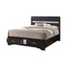 Miranda California King. E.King, & Queen 2-drawer Storage Bed Black & White - Casa Morelos / Coahuila Furniture (Oklahoma City, OK)