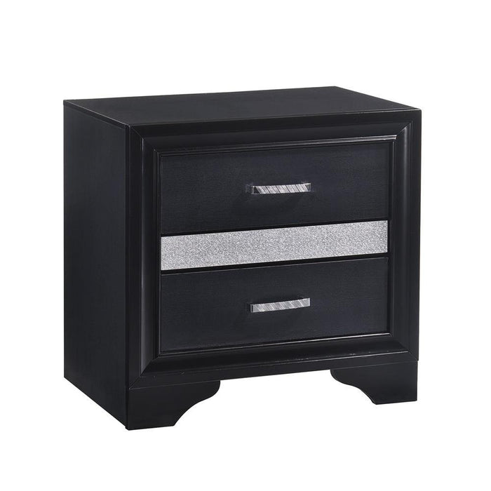 Miranda 2-drawer Nightstand Tray Black - Casa Morelos / Coahuila Furniture (Oklahoma City, OK)